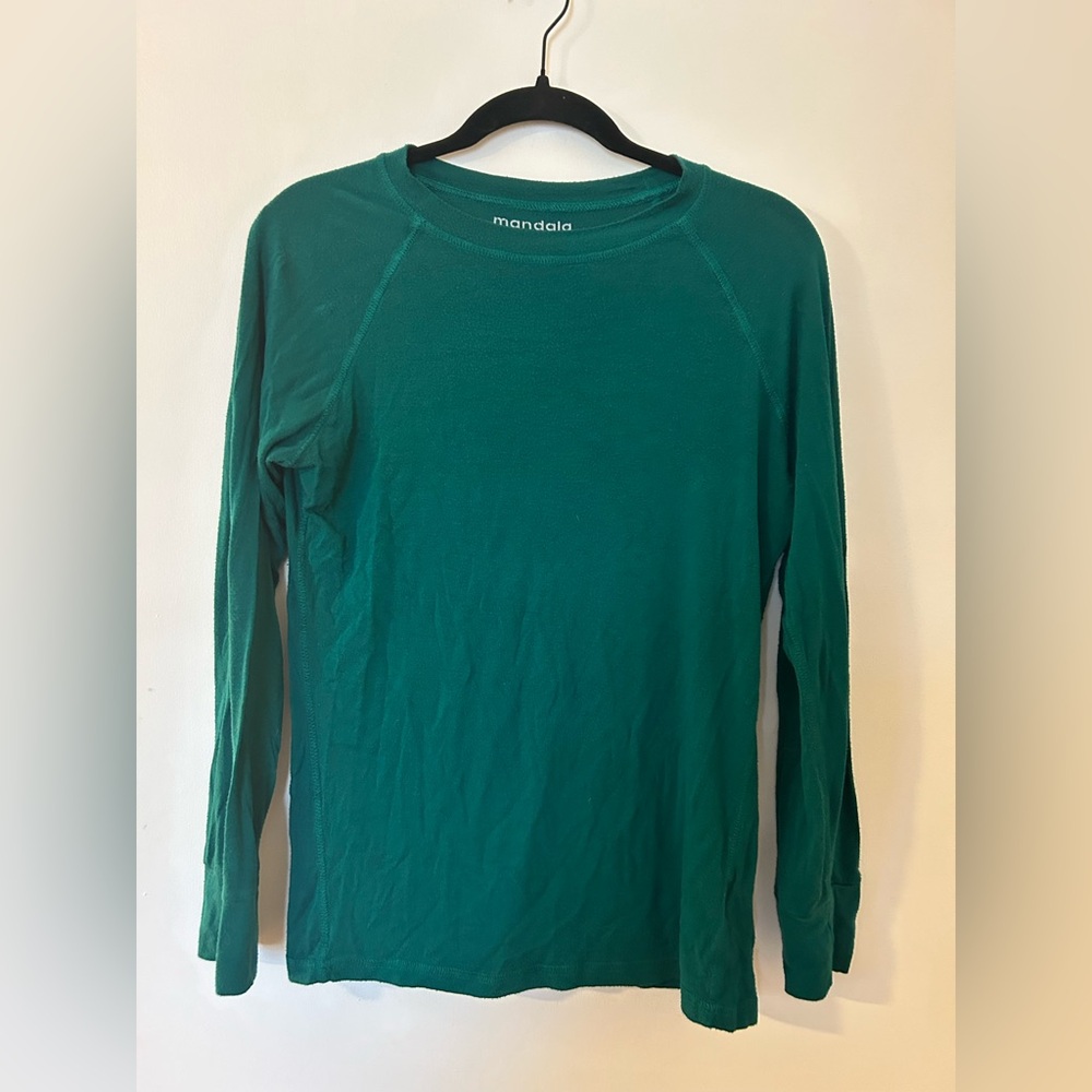 Mandala Hunter Green Underscrub Top